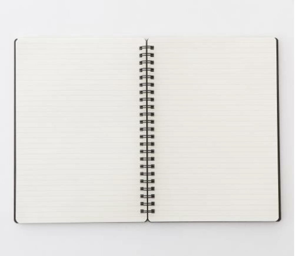 無印良品 リングノート A5・6mm横罫 ゴム留め付き