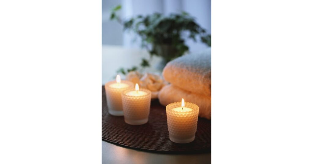 寝る前の時間　キャンドル　リラックス